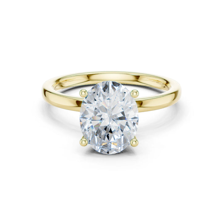 Oval Cut Diamond Solitaire Engagement Ring