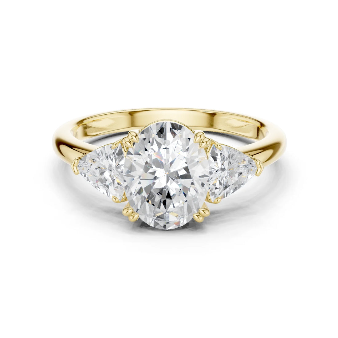 Oval Cut Diamond Three Stone Engagement Ring