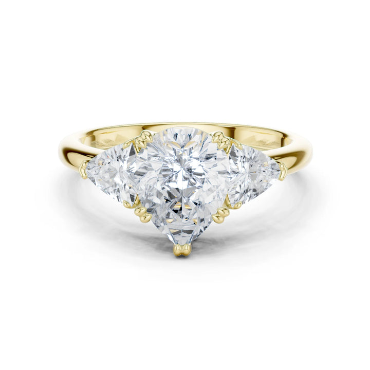 Pear Cut Diamond Three Stone Engagement Ring