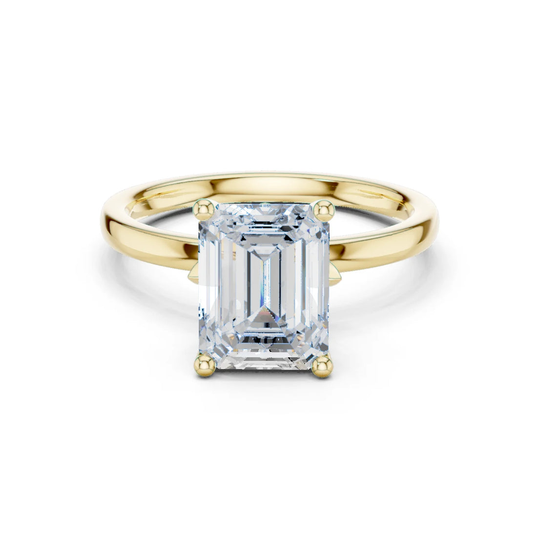 Emerald Cut Diamond Solitaire Engagement Ring