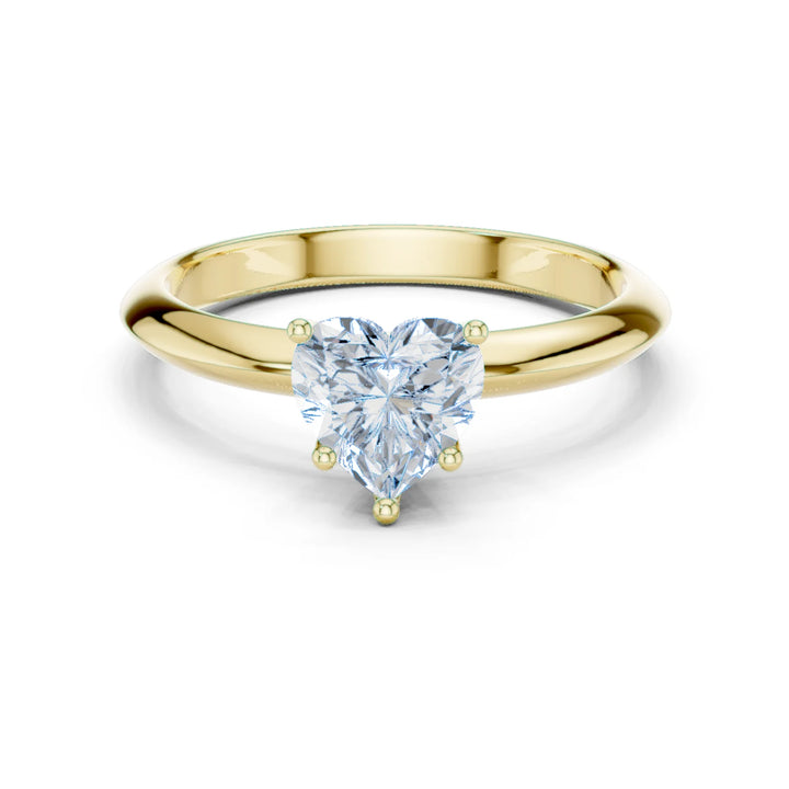 Heart Cut Diamond Solitaire Engagement Ring