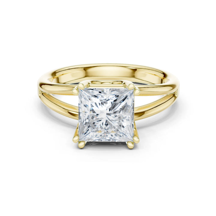 Princess Shape Diamond Solitaire Engagement Ring