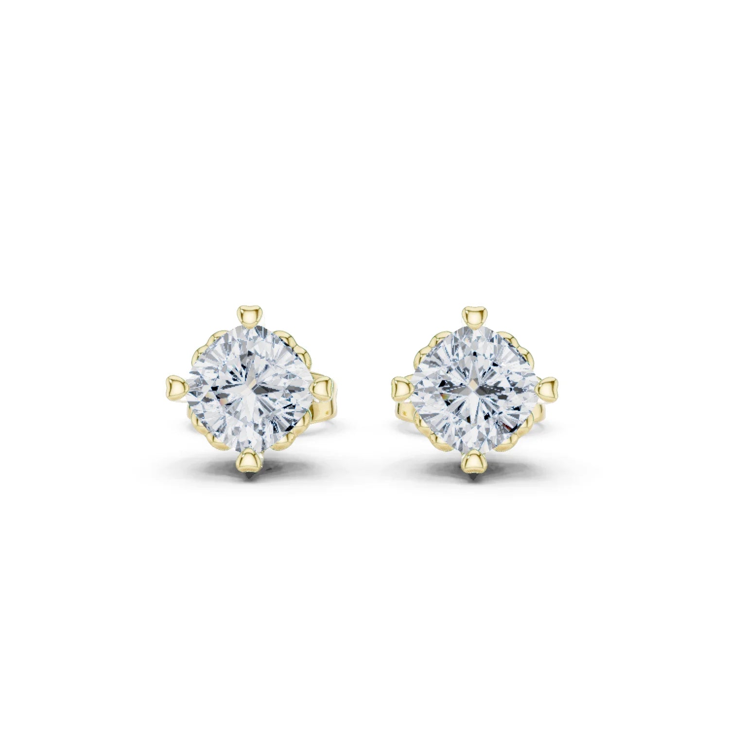 Classic Solitaire Round Diamond Stud Earrings