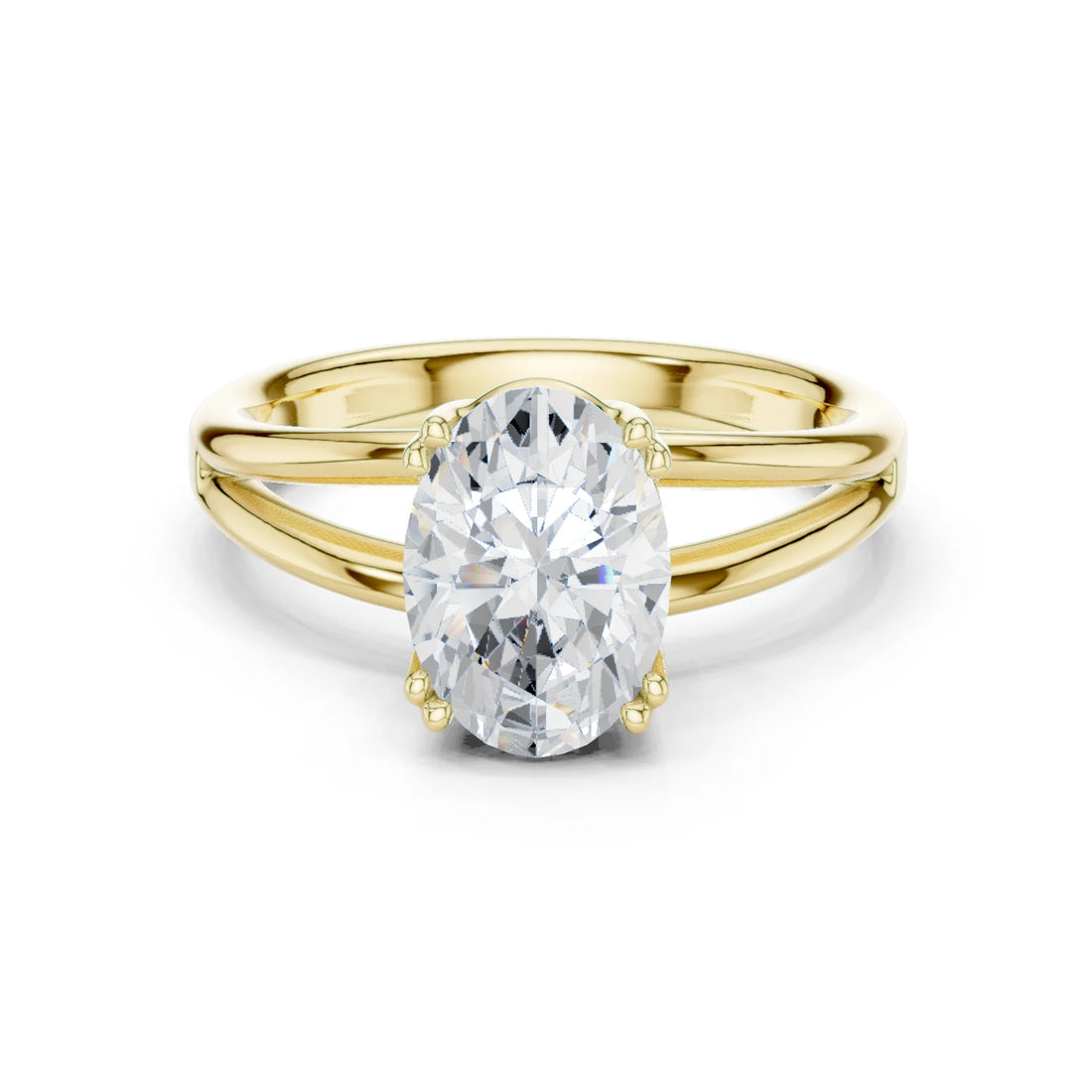 Oval Shape Diamond Solitaire Engagement Ring