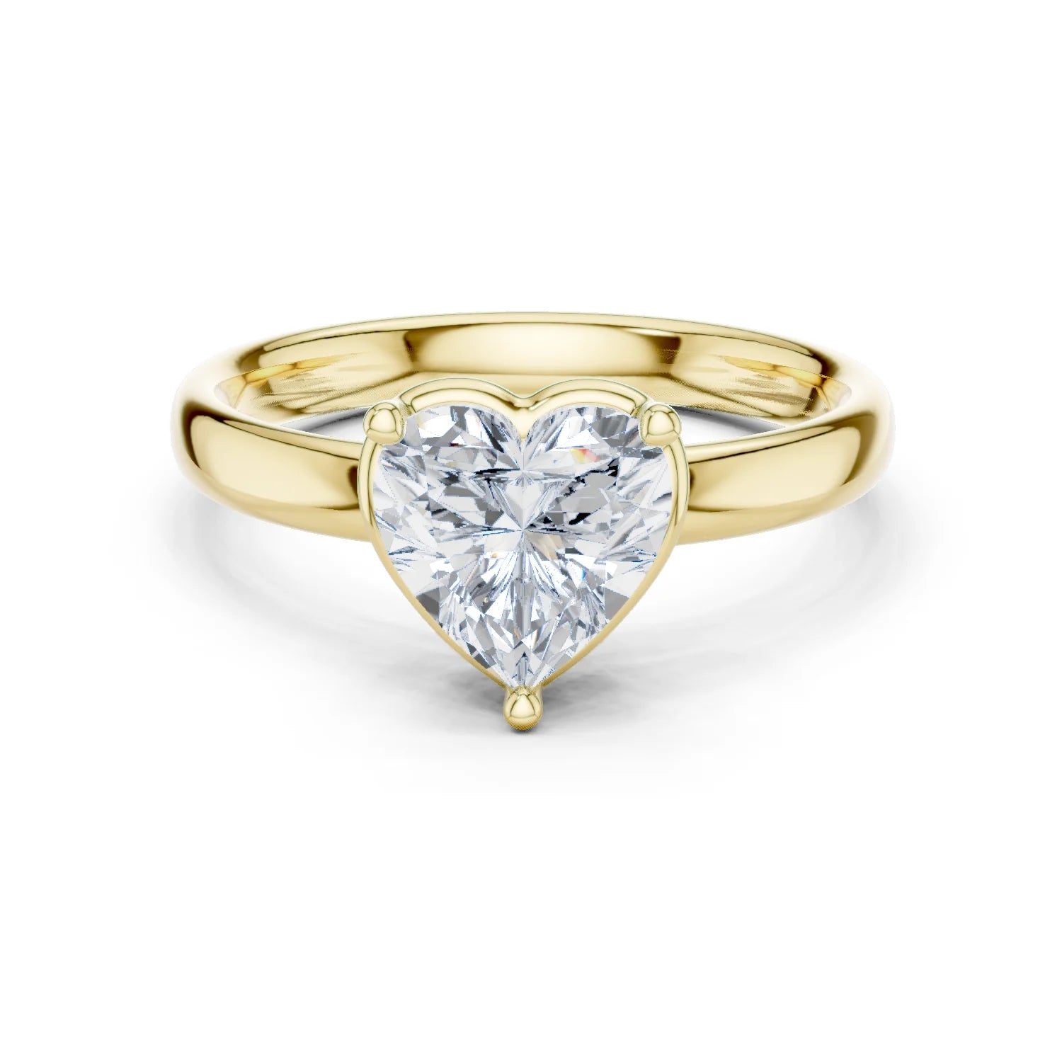Heart Diamond Solitaire Engagement Ring