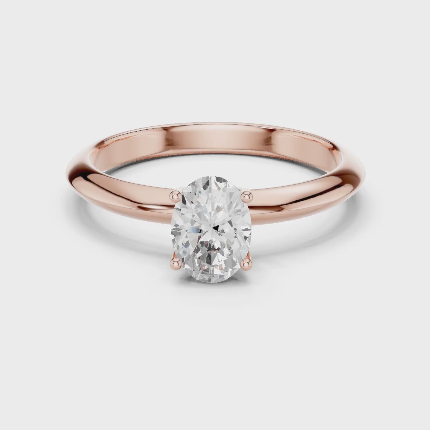 Oval Cut Diamond Solitaire Engagement Ring