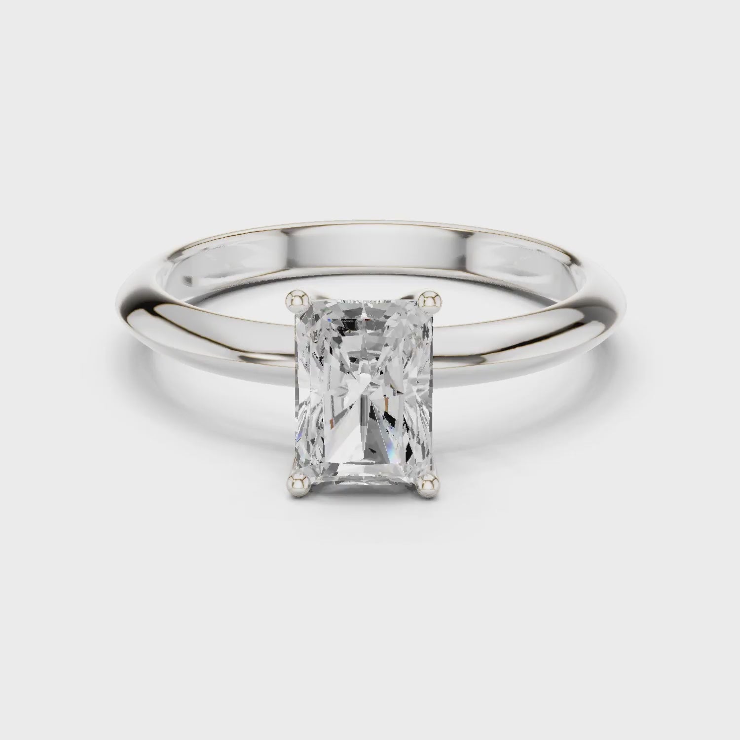 Radiant Cut Diamond Solitaire Engagement Ring
