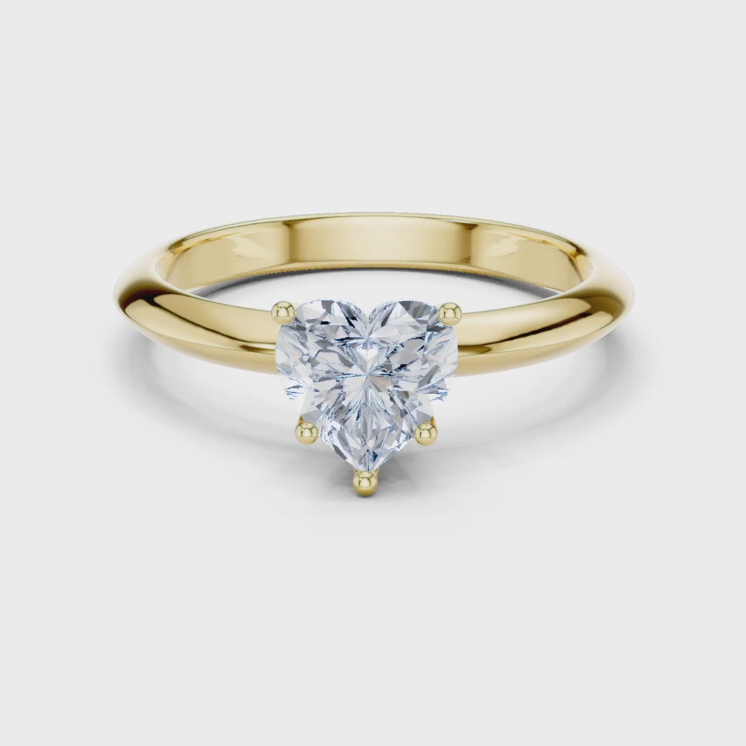 Heart Cut Diamond Solitaire Engagement Ring