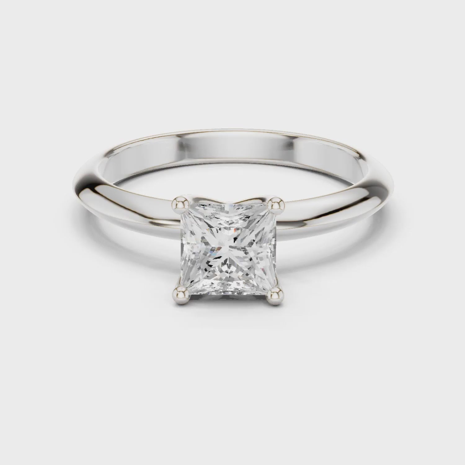 Princess Cut Diamond Solitaire Engagement Ring