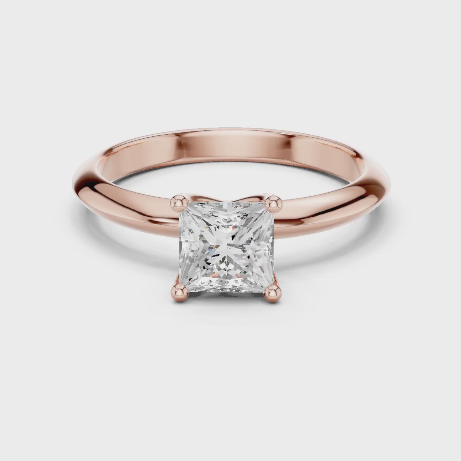 Princess Cut Diamond Solitaire Engagement Ring