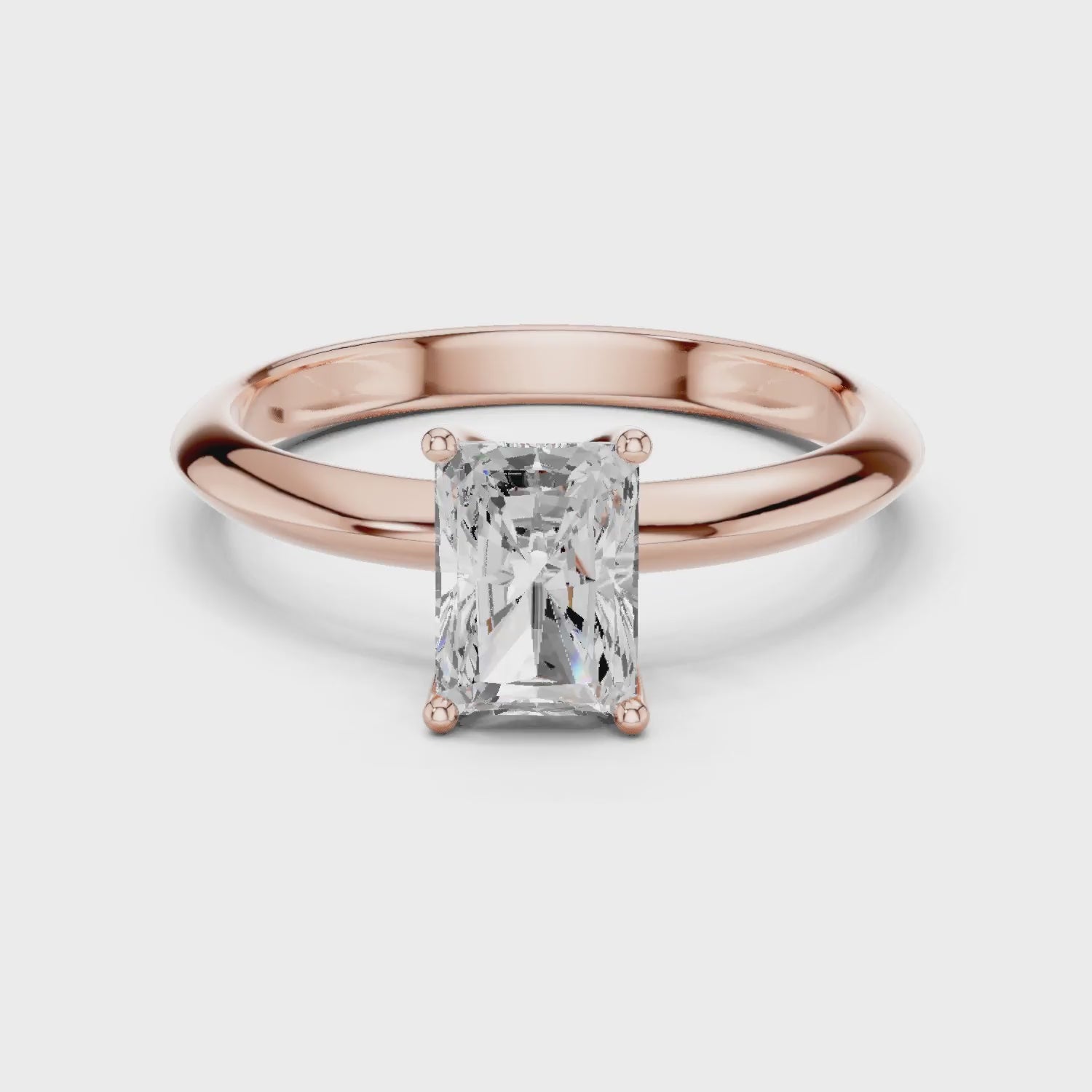 Radiant Cut Diamond Solitaire Engagement Ring