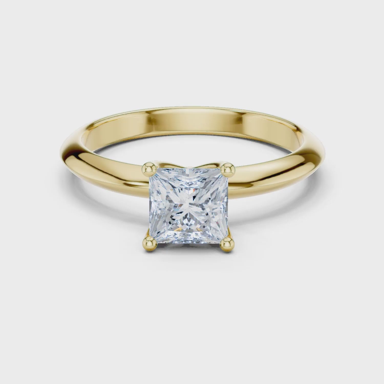 Princess Cut Diamond Solitaire Engagement Ring
