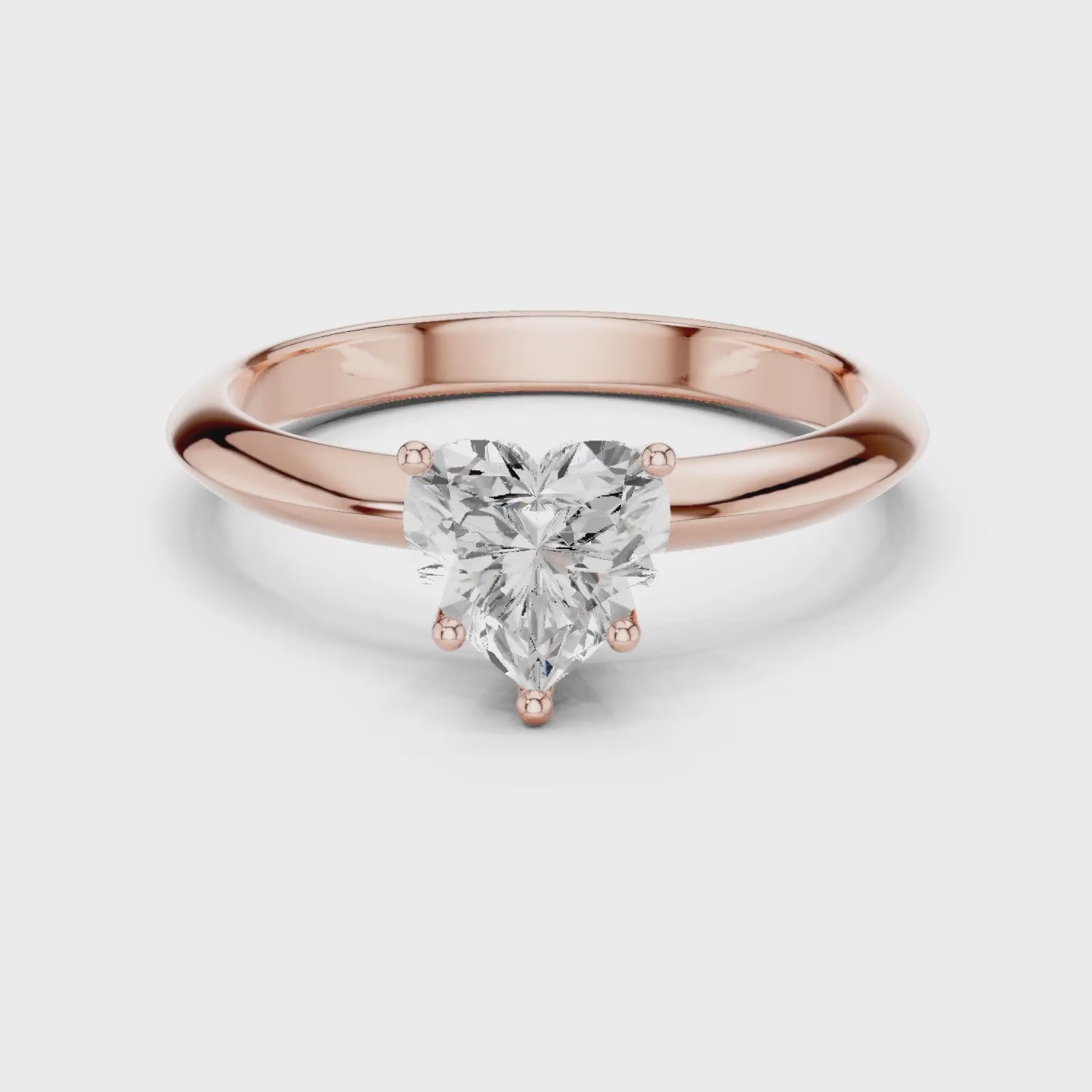 Heart Cut Diamond Solitaire Engagement Ring