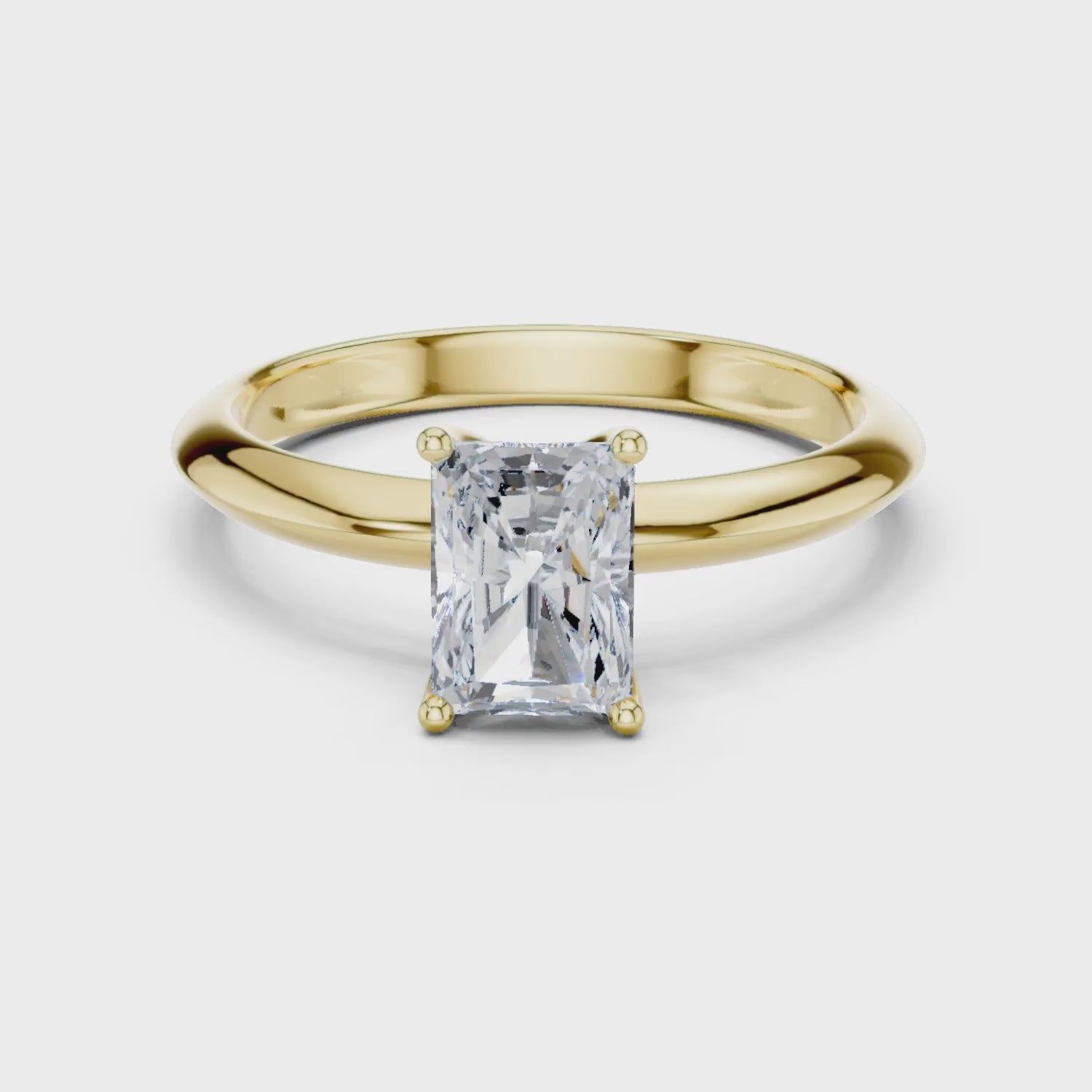 Radiant Cut Diamond Solitaire Engagement Ring